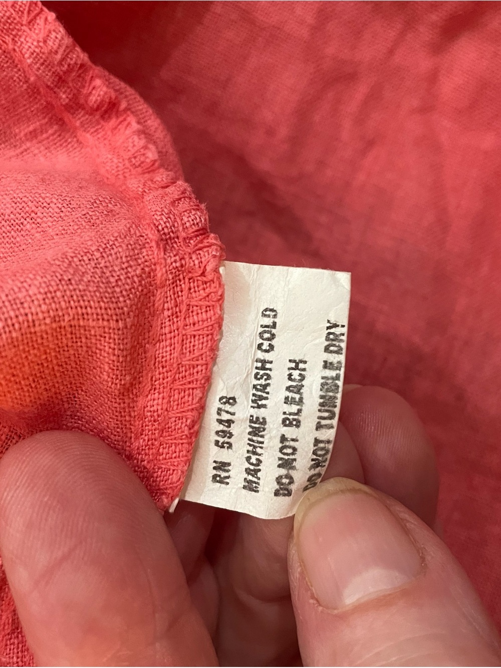 Italian Linen Lace V-Neck Coral Sleeveless Women's Tank Top - Picture 5 of 5